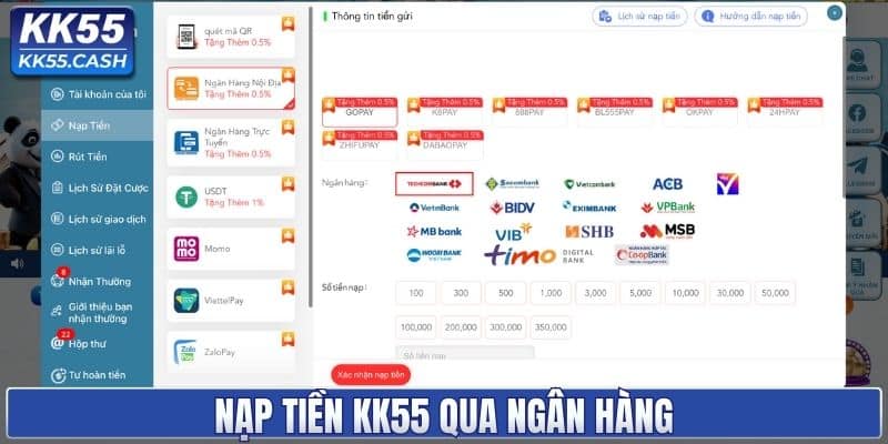 Hướng Dẫn Nạp Tiền KK55 Nhanh Chóng, Nhận Thưởng Dễ Dàng