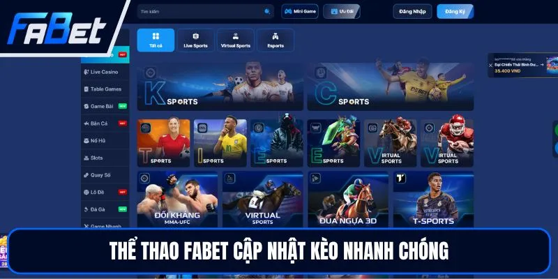 Thể Thao FABET - Nền Tảng Cá Cược Hiện Đại Nhất 2026