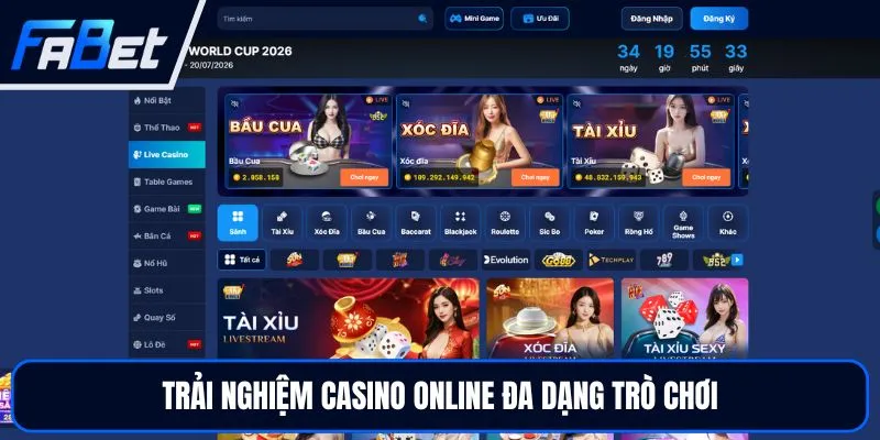 Casino FABET - Trải Nghiệm Nền Tảng Trực Tuyến Uy Tín 2026