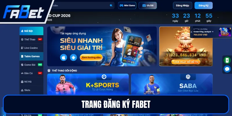 Đăng Ký FABET - Mở Tài Khoản Nhanh Chỉ Trong Vài Phút